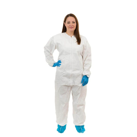 Enviroguard Clean Processed, Sterile Coverall, Tunnelized Elastic Wrist & Ankle, Bound Seam, Individually Packaged - S - Case of 25