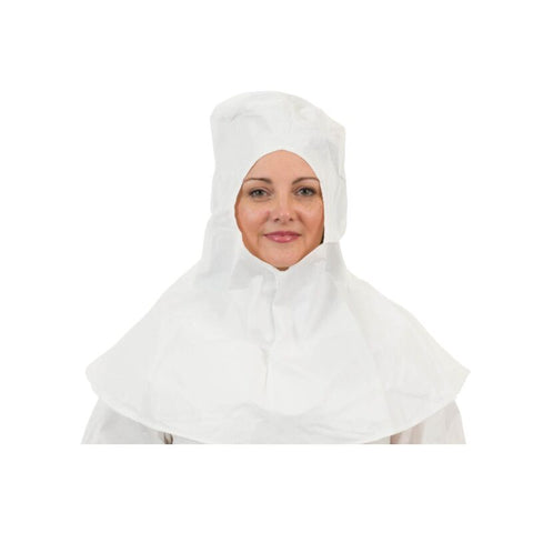 Enviroguard Clean Processed Sterile Hood, Ties in Back, Bound Seam, Individually Packaged - Case of 100