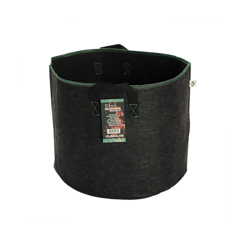 Fabric Burner Pot - 10 Gallon w/ Handles - Teal Thread/Dark Grey Fabric - Case of 80