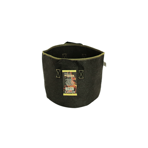 Bundles Fabric Burner Pot - 3 Gallon w/ Handles - Gold Thread/Dark Grey Fabric - Case of 400