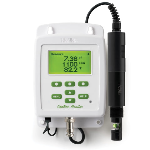 GroLine Monitor for Hydroponic Nutrients with Inline Probe