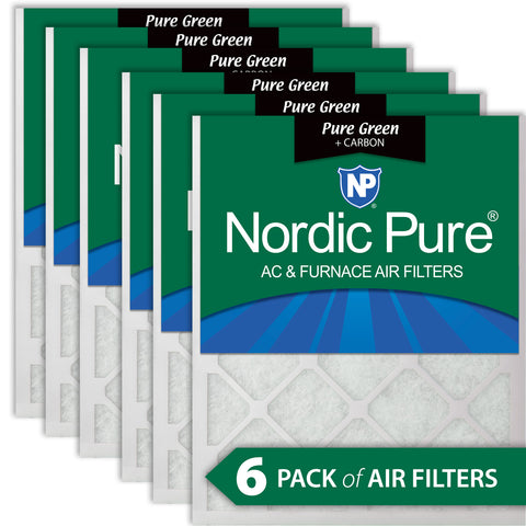 16x24x1 Pure Green Plus Carbon Eco-Friendly AC Furnace Air Filters 6 Pack