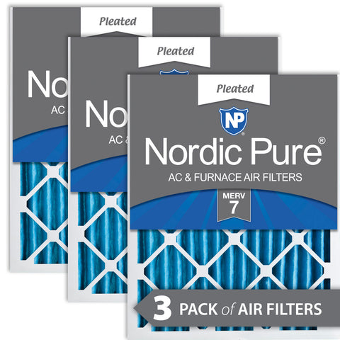 20x20x2 Pleated MERV 7 Air Filters 3 Pack