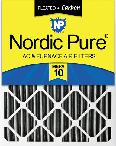16x20x4 (3 5/8) Furnace Air Filters MERV 10 Pleated Plus Carbon 1 Pack