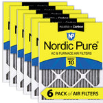 15x18x1 Exact MERV 10 Plus Carbon AC Furnace Filters 6 Pack