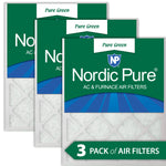 18x20x1 Pure Green Eco-Friendly AC Furnace Air Filters 3 Pack