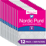 10x24x1 Nordic Pure Tru Mini Pleat MERV 8 AC Furnace Air Filters 12 Pack