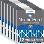 20x20x2 Pleated MERV 7 Air Filters 12 Pack