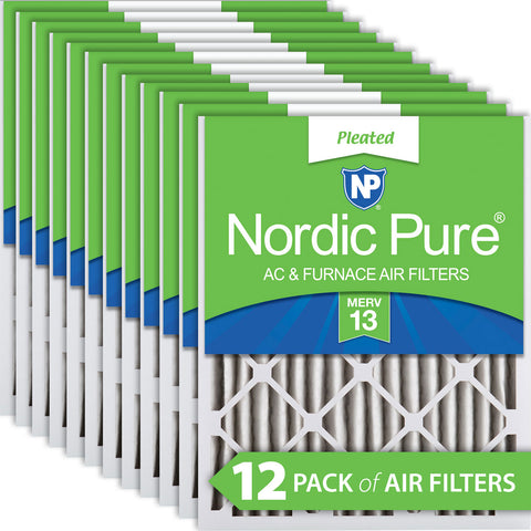 10x20x2 Pleated MERV 13 Air Filters 12 Pack
