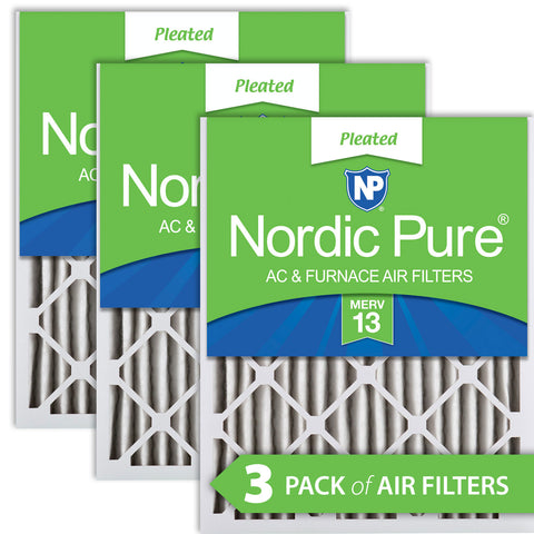 10x20x2 Pleated MERV 13 Air Filters 3 Pack