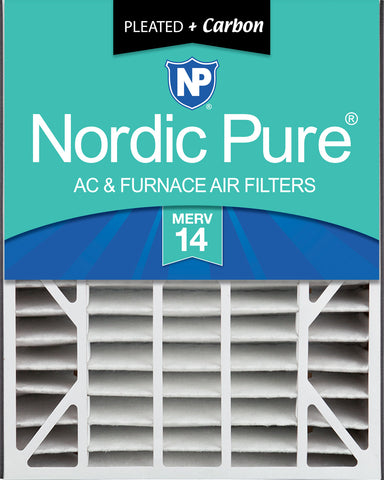 Air Bear 20x25x5 (4 7/8) Air Filter Replacement MERV 14 Plus Carbon 1 Pack