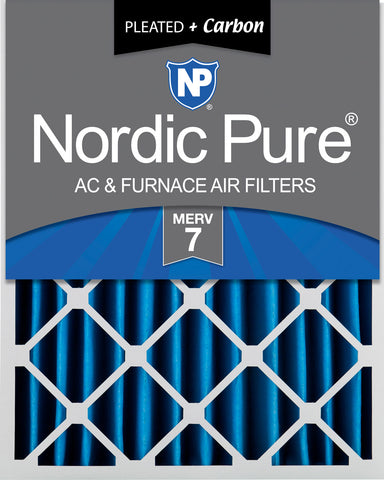 18x24x4 (3 5/8) Pleated Air Filters MERV 7 Plus Carbon 1 Pack