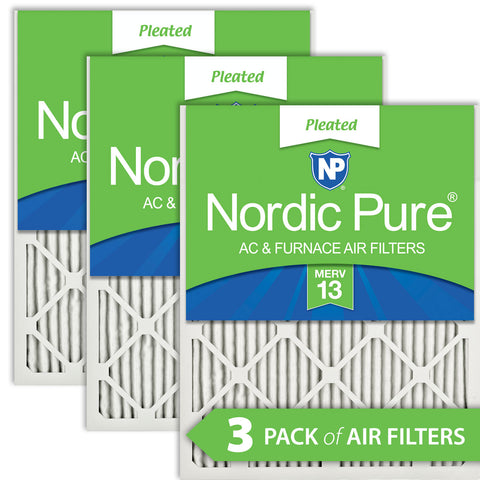12x12x1 Pleated MERV 13 Air Filters 3 Pack