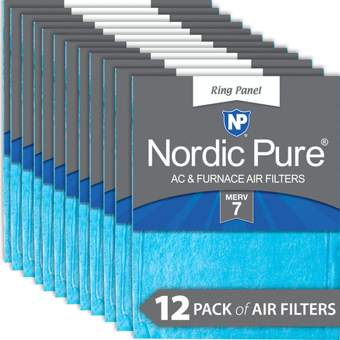 10x24x 1/2 Half Inch Ring Panel MERV 7 Furnace Air Filters 12 Pack