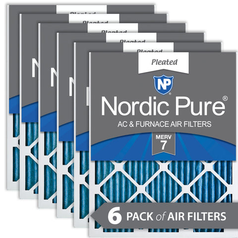 10x10x1 Pleated MERV 7 Air Filters 6 Pack