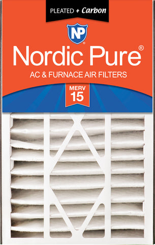 Air Bear 16x25x5 (4 7/8) Air Filter Replacement MERV 15 Plus Carbon 1 Pack