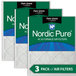 16x16x1 Pure Green Plus Carbon Eco-Friendly AC Furnace Air Filters 3 Pack