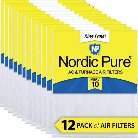 10x24x 1/2 Half Inch Ring Panel MERV 10 Furnace Air Filters 12 Pack