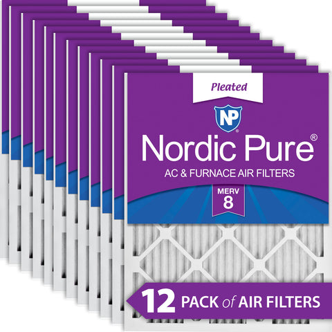 10x24x1 Pleated MERV 8 Air Filters 12 Pack