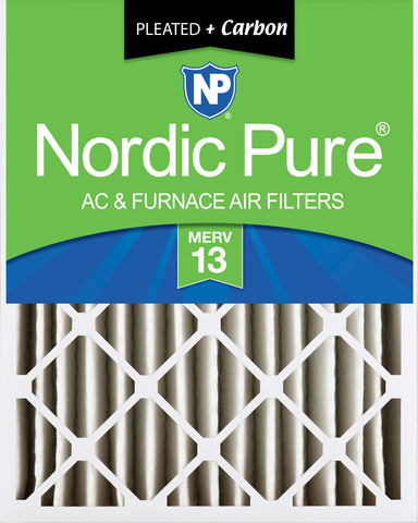 20x25x4 (3 5/8) Pleated Air Filters MERV 13 Plus Carbon 1 Pack