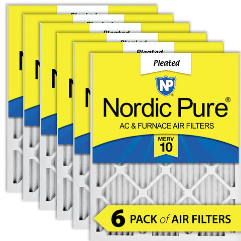 23_1/2x23_1/2x1 MERV 10 AC Furnace Filters 6 Pack