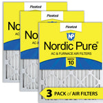 16x30x2 Pleated MERV 10 Air Filters 3 Pack