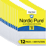 14x25x 1/2 Half Inch Ring Panel MERV 10 Furnace Air Filters 12 Pack