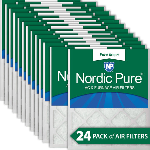 16x24x1 Pure Green Eco-Friendly AC Furnace Air Filters 24 Pack