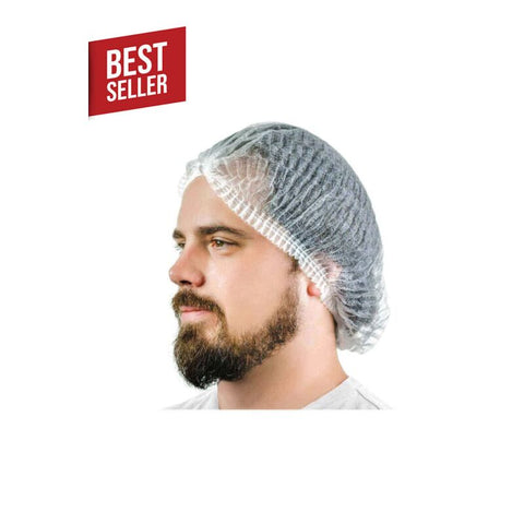 Enviroguard Polypropylene 24" White Pleated Bouffant Cap - Case of 1000