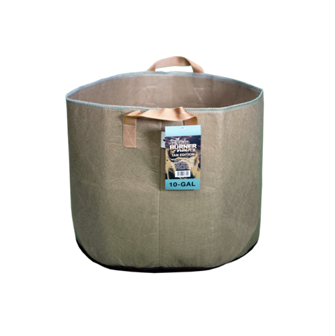 Tan Burner Pot - 10 Gal w/ Handles - Cadet Blue Thread/Tan Fabric - Case of 60