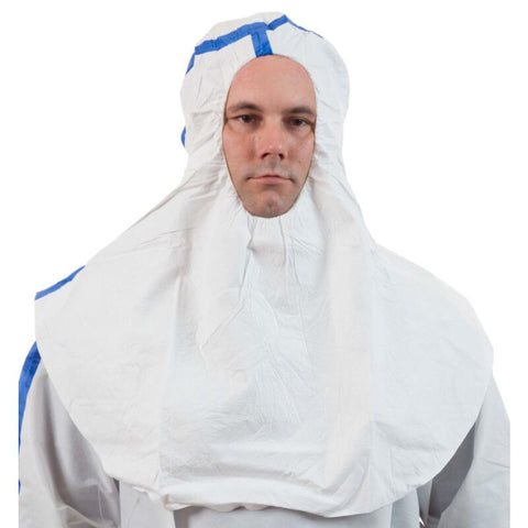 Enviroguard ViroGuard® 2 White hood, Taped Seams, Tie Closure, Ties in Back - Case of 100